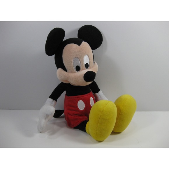 Disney MICKEY MOUSE  12" Plush Stuffed Doll Red Shorts Classic TOY - Picture 1 of 5